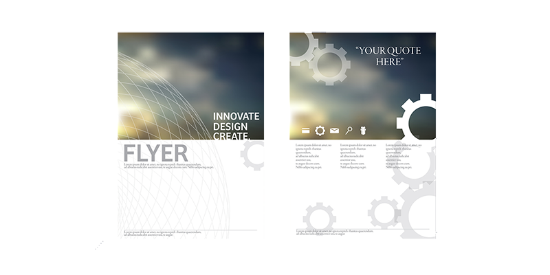 a print flyer template - the starting point for building brand identity